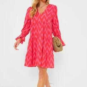 Womens POMANDER PLACE Hot Pink Ikat Kenzo Dress Size XS EUC!
